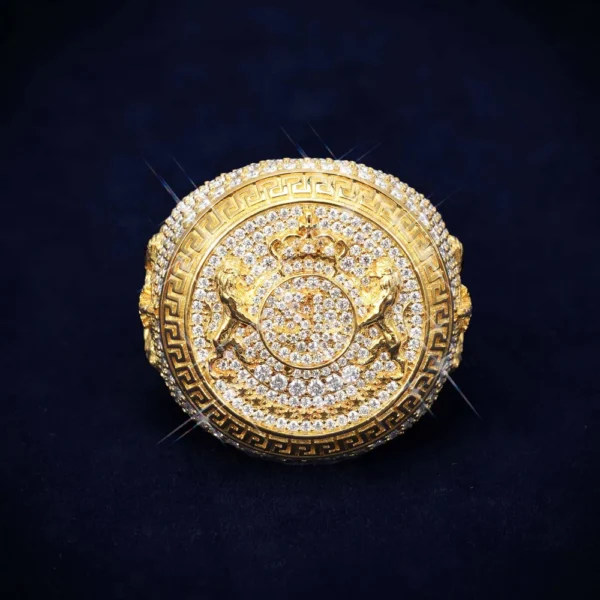 Moissanite Royal Crest Ring 14K Gold